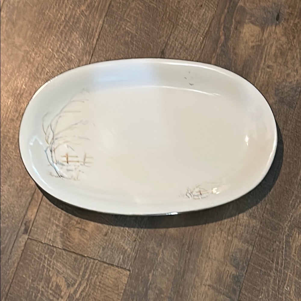 Winterling - Bavaria 12" Oval Serving Platter Germany Sliver Rim